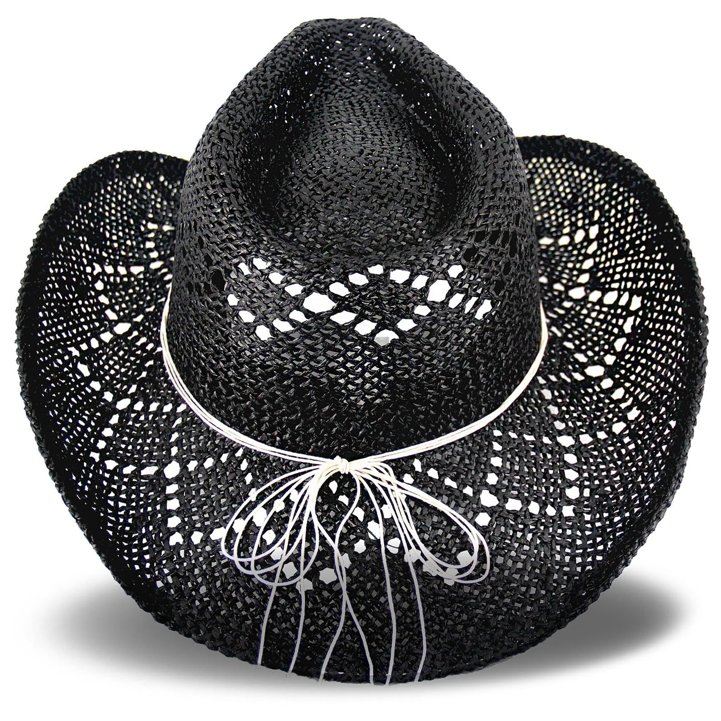 Devil's Eyes | Western Cowgirl Cowboy Hat For Women Men Ladies Sun Hat - 2 Removable Bands | Black - Foeran