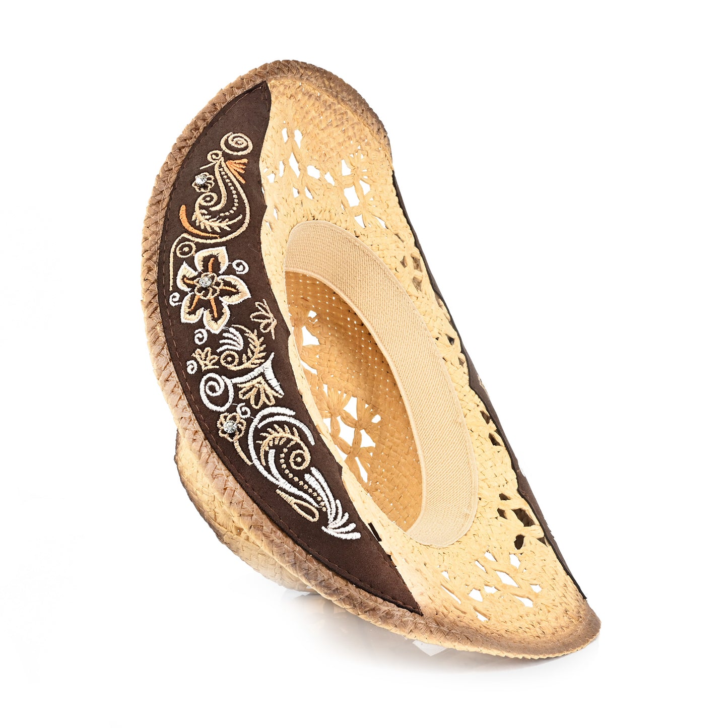 Men's & Women's Cowboy Hat Classic Cowgirl Hat With Embroidered Designs | Beige - Foeran