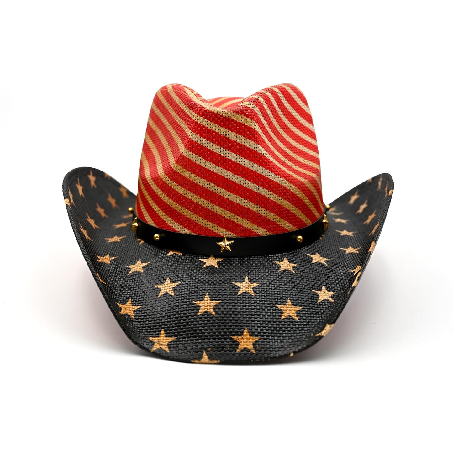 American Flag | Men's Women's Cowboy Hat Straw Cowgirl Hat For Ladies Sun Hat - Foeran