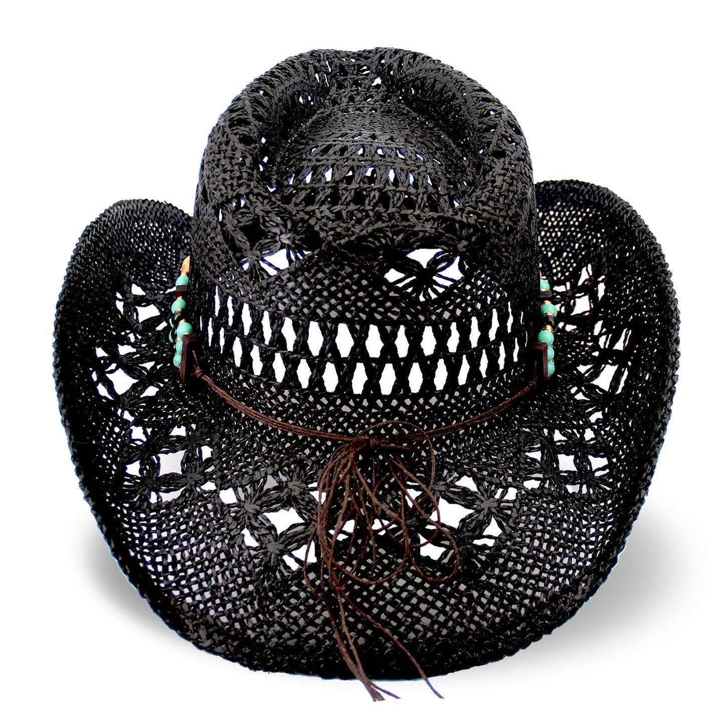 Classic Cowboy Hat For Men & Women Western Cowgirl Hat For Party Travel Beach | Black - Foeran
