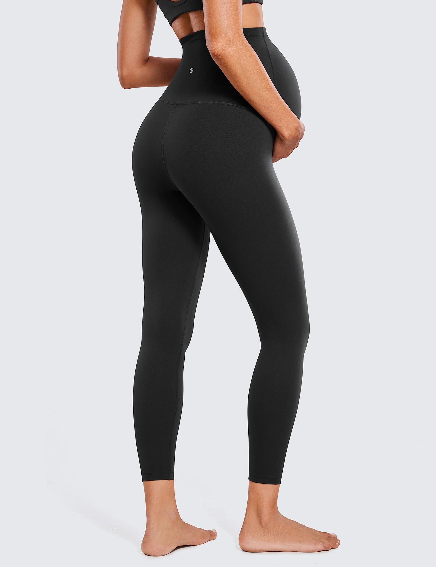 Womens Maternity Leggings Over The Belly 25" - Super Soft Workout Activewear Yoga Pregnancy
