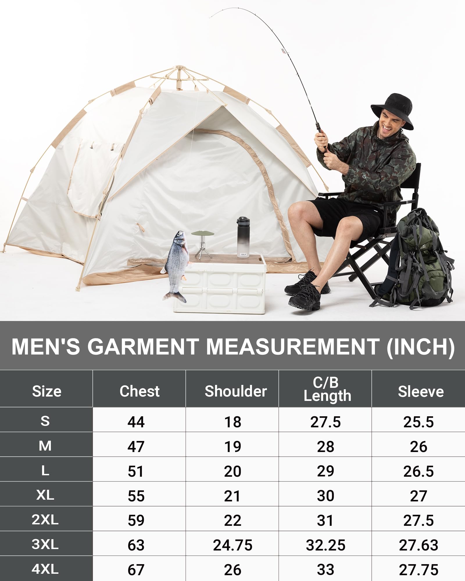 Packable Rain Jacket Men's Lightweight Waterproof Rain Shell Jacket Raincoat with Hood for Golf Cycling Windbreaker - Foeran