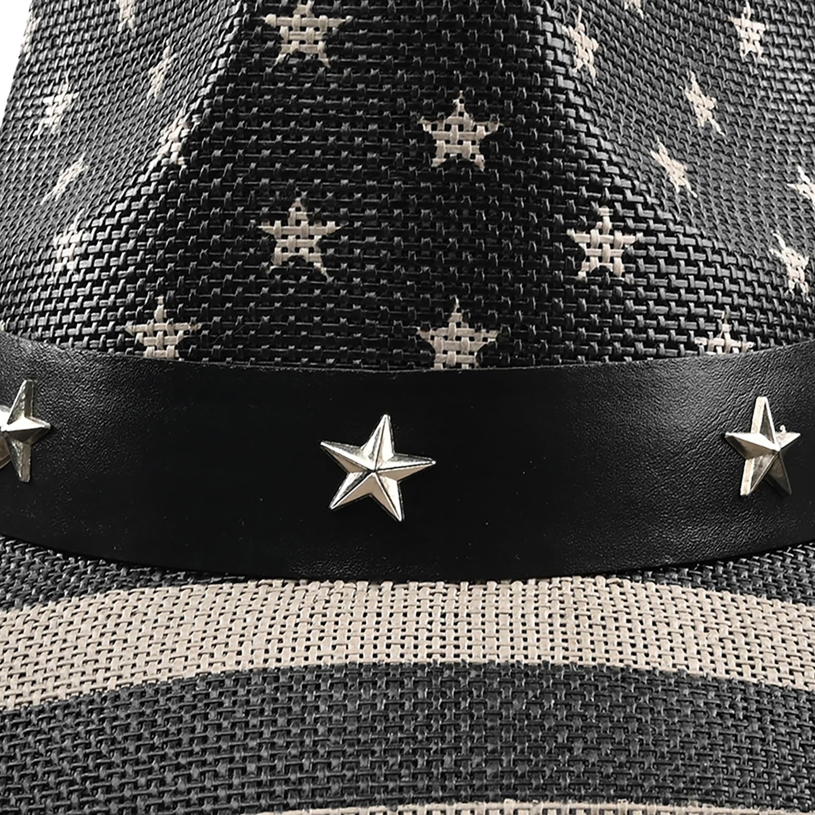 American Flag | Classic Men's & Women's Cowboy Hat Straw Cowgirl Hat | Vintage - Foeran