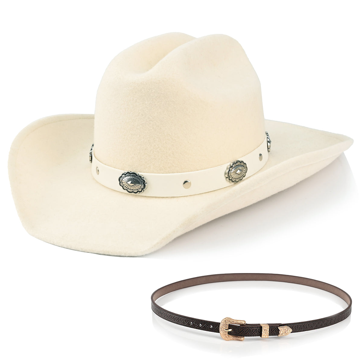 3268 Western Cowboy Hat For Men & Women 100% Wool Wide Brim Cowgirl Hats Wide Brim Cowgirl Hat Men Large Wide Brim Cowboy Hats for  main image 4